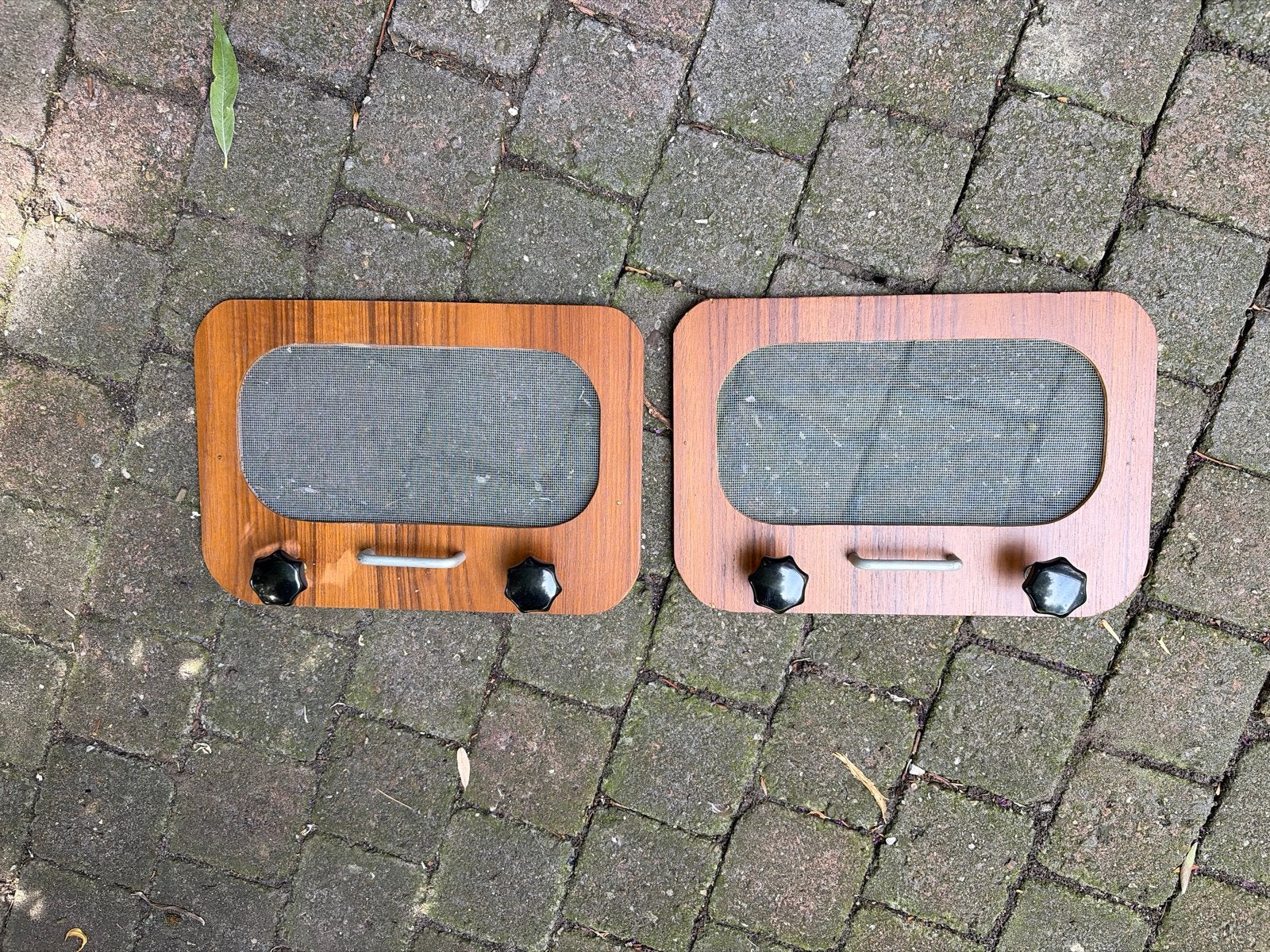 Vintage houten ventilatieroosters (set van 2), Watersport en Boten, Ophalen of Verzenden, Gebruikt