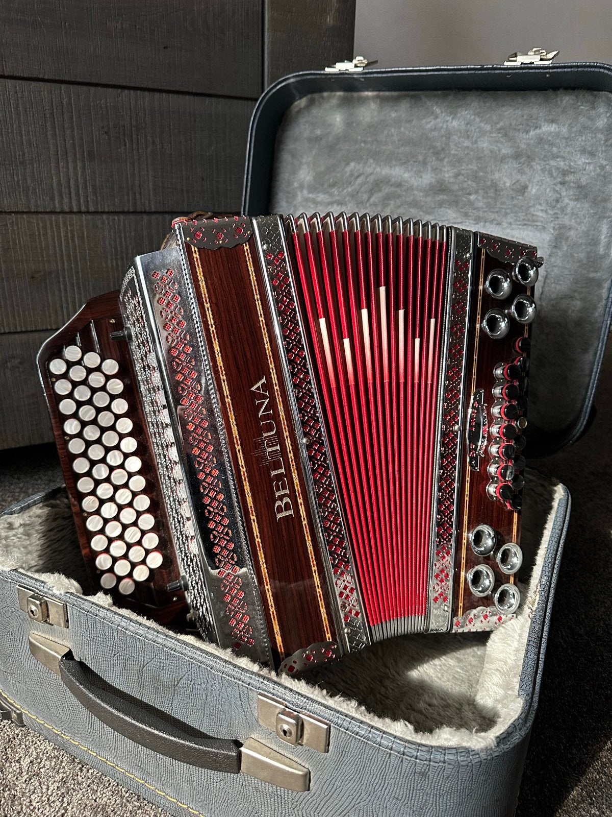 Beltuna Alpstar IV D steiriche harmonica, Muziek en Instrumenten, Accordeons, Overige formaten, Met koffer, Zo goed als nieuw