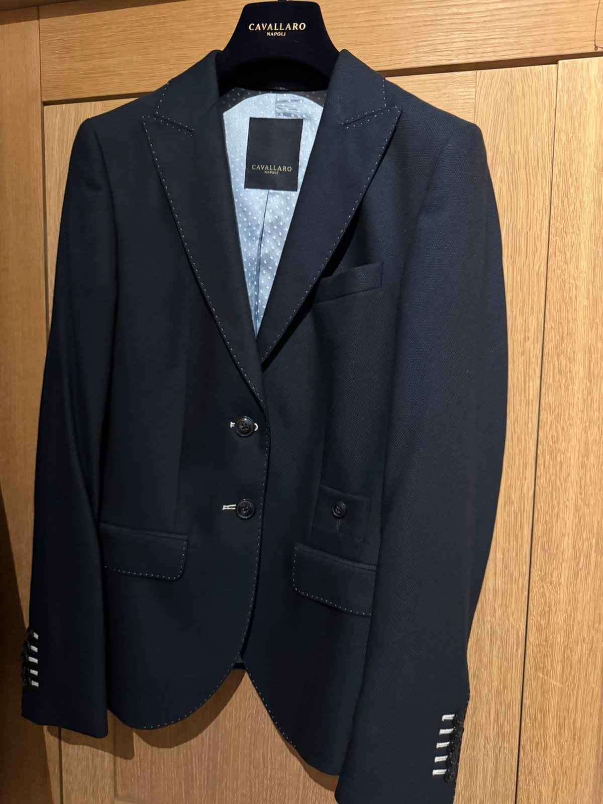 Cavallaro napoli blazer, Kleding | Dames, Jasjes, Kostuums en Pakken, Ophalen of Verzenden, Zo goed als nieuw, Maat 36 (S), Blauw