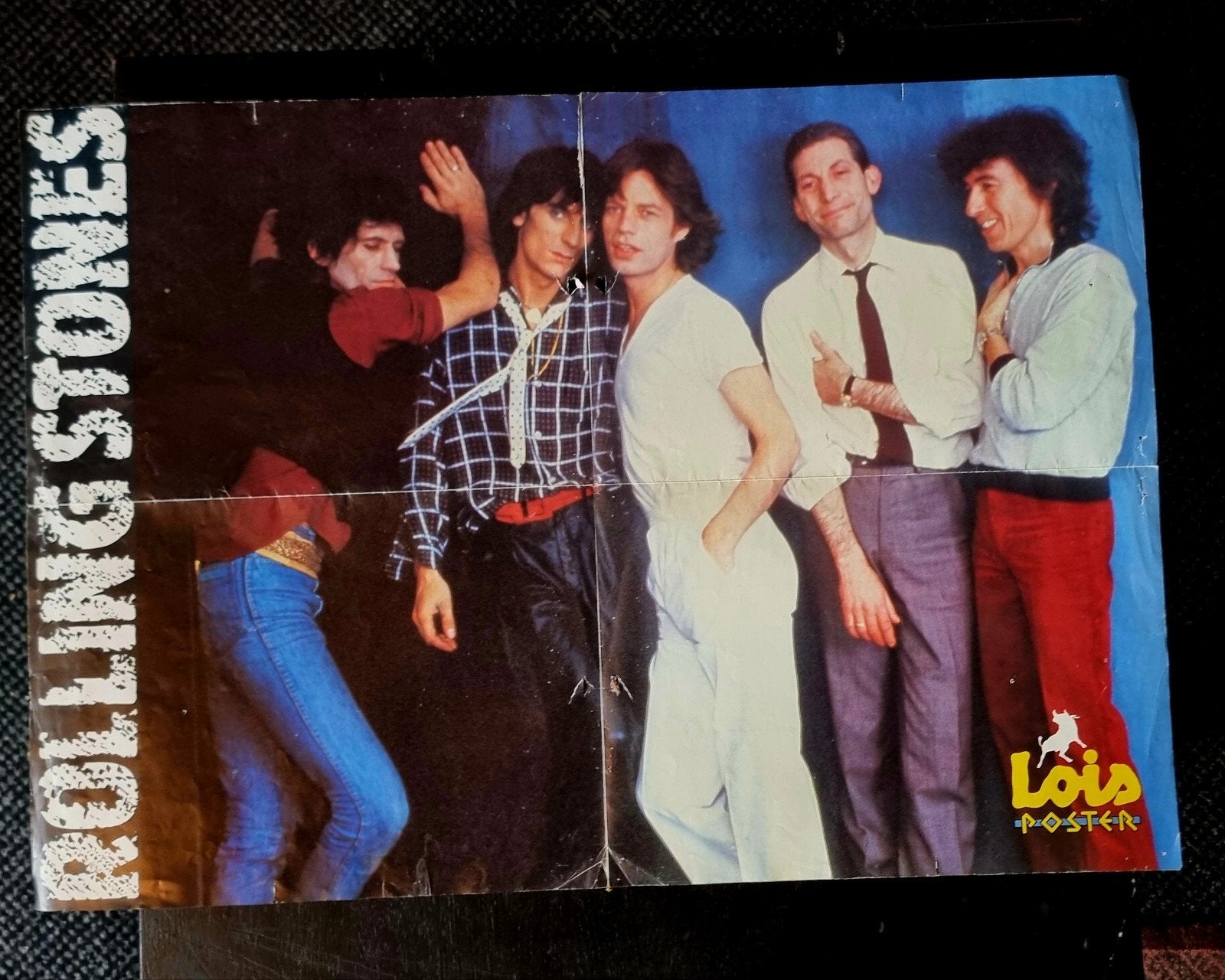 Vintage The Rolling Stones Lois Poster, Verzamelen, Gebruikt, Rechthoekig Liggend, Ophalen of Verzenden, A1 t/m A3