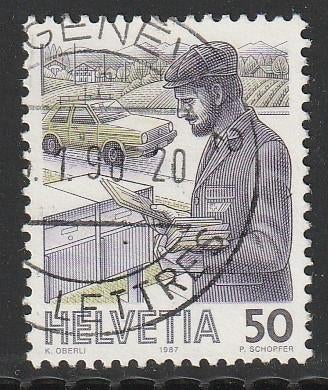 Zwitserland 1987 1343 Postbode, Gest, Ophalen of Verzenden, Na 1940, Gestempeld