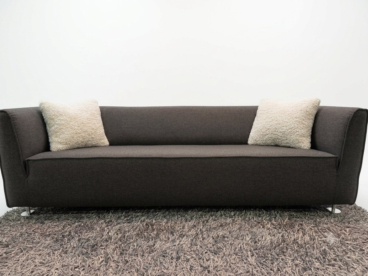 Gelderland 4800 3-zits bank en 2x stoelen in bruine wol, Driepersoons, 75 tot 100 cm, Ophalen of Verzenden, Zo goed als nieuw