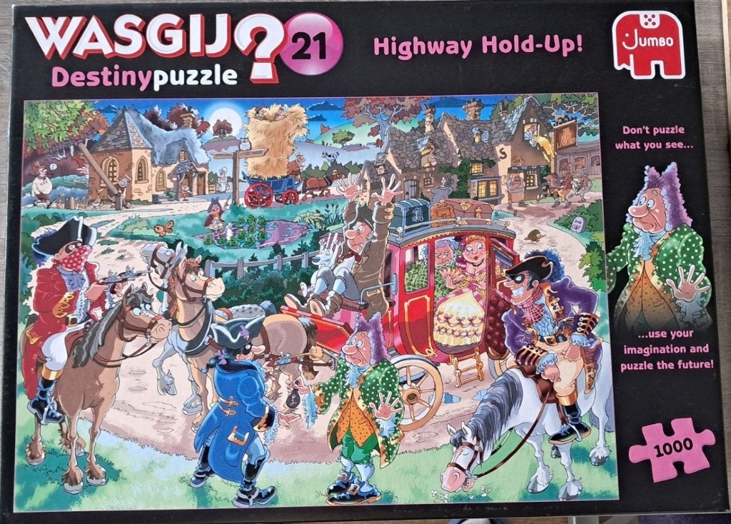 2 Wasgij puzzels, Ophalen, 500 t/m 1500 stukjes, Zo goed als nieuw, Legpuzzel