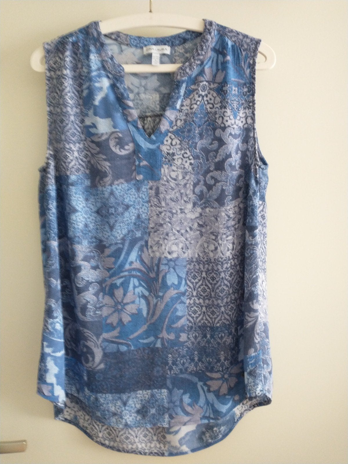Gina Laura top blauw maat M 100% viscose, Kleding | Dames, Maat 38/40 (M), Blauw, Ophalen of Verzenden, Zo goed als nieuw