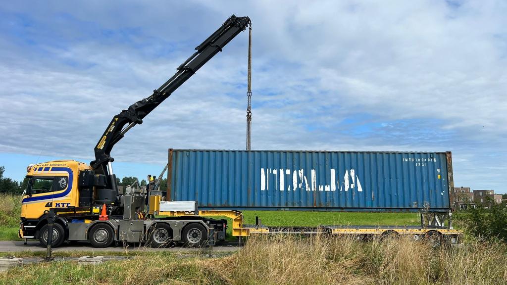 40ft opslag container gebruikt, Tuin en Terras, Zwembaden, Gebruikt, Overige typen, 120 cm of meer, 400 cm of meer, 200 tot 300 cm