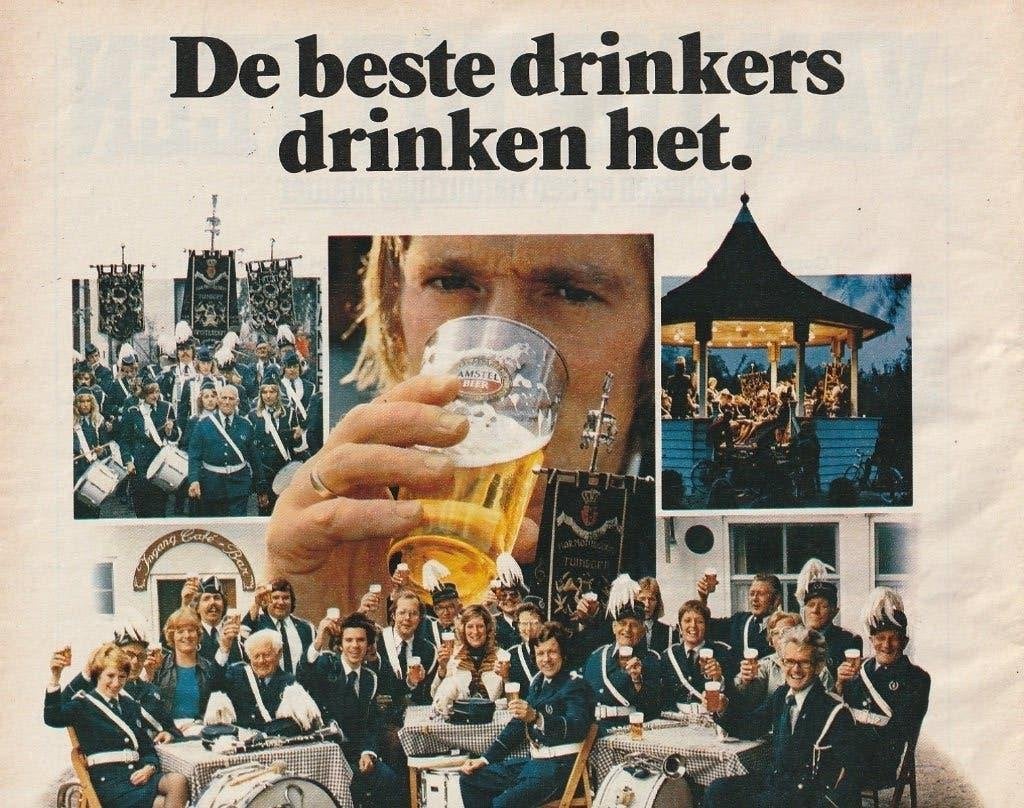 Retro reclame 1979 Amstel bier Tuindorp fanfare muziekkorps, Verzenden, Overige typen
