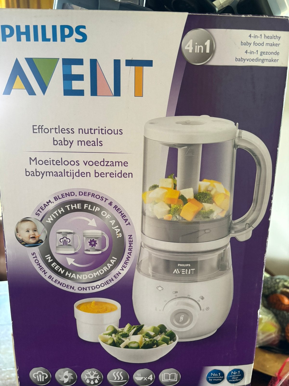 Philips 4-1 babyvoedingmaker, Ophalen of Verzenden, Zo goed als nieuw, Blender