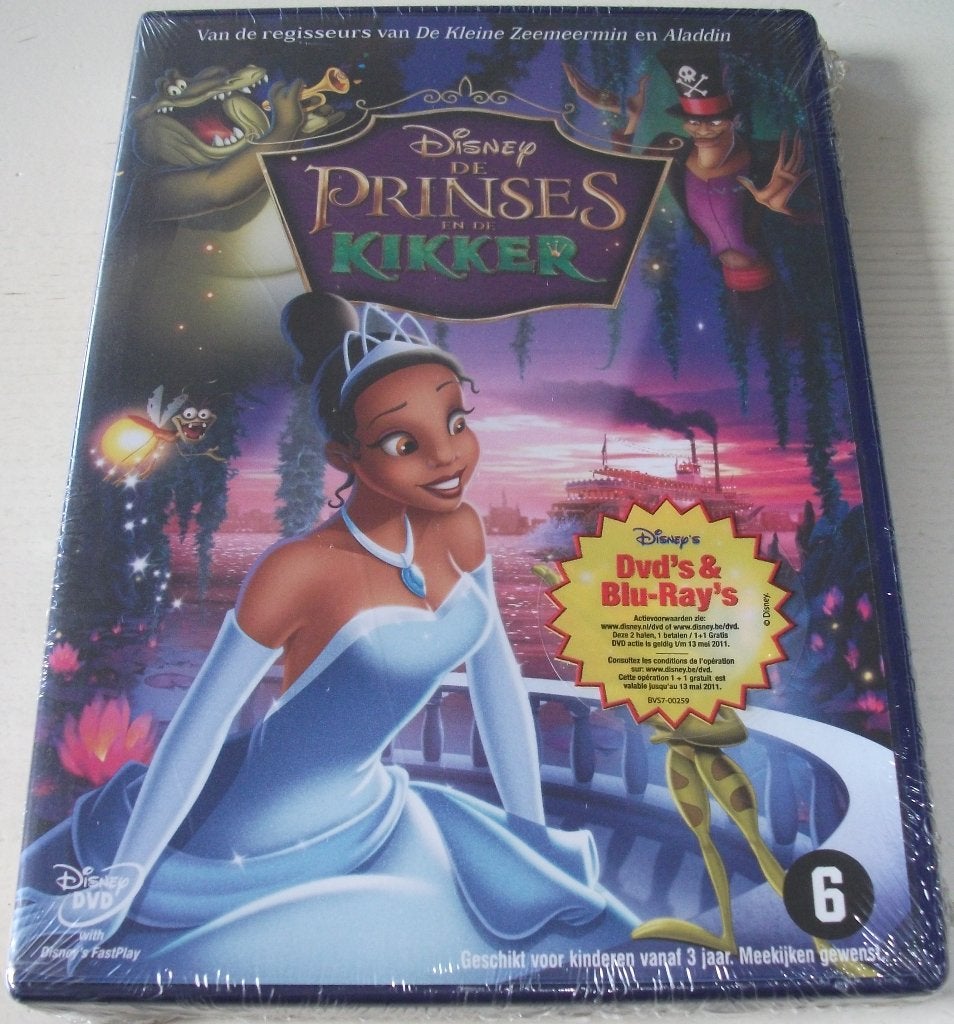 Dvd *** PRINSES EN DE KIKKER *** Disney Rugnr 53 *NIEUW*, Tekenfilm, Amerikaans, Ophalen of Verzenden, Vanaf 6 jaar
