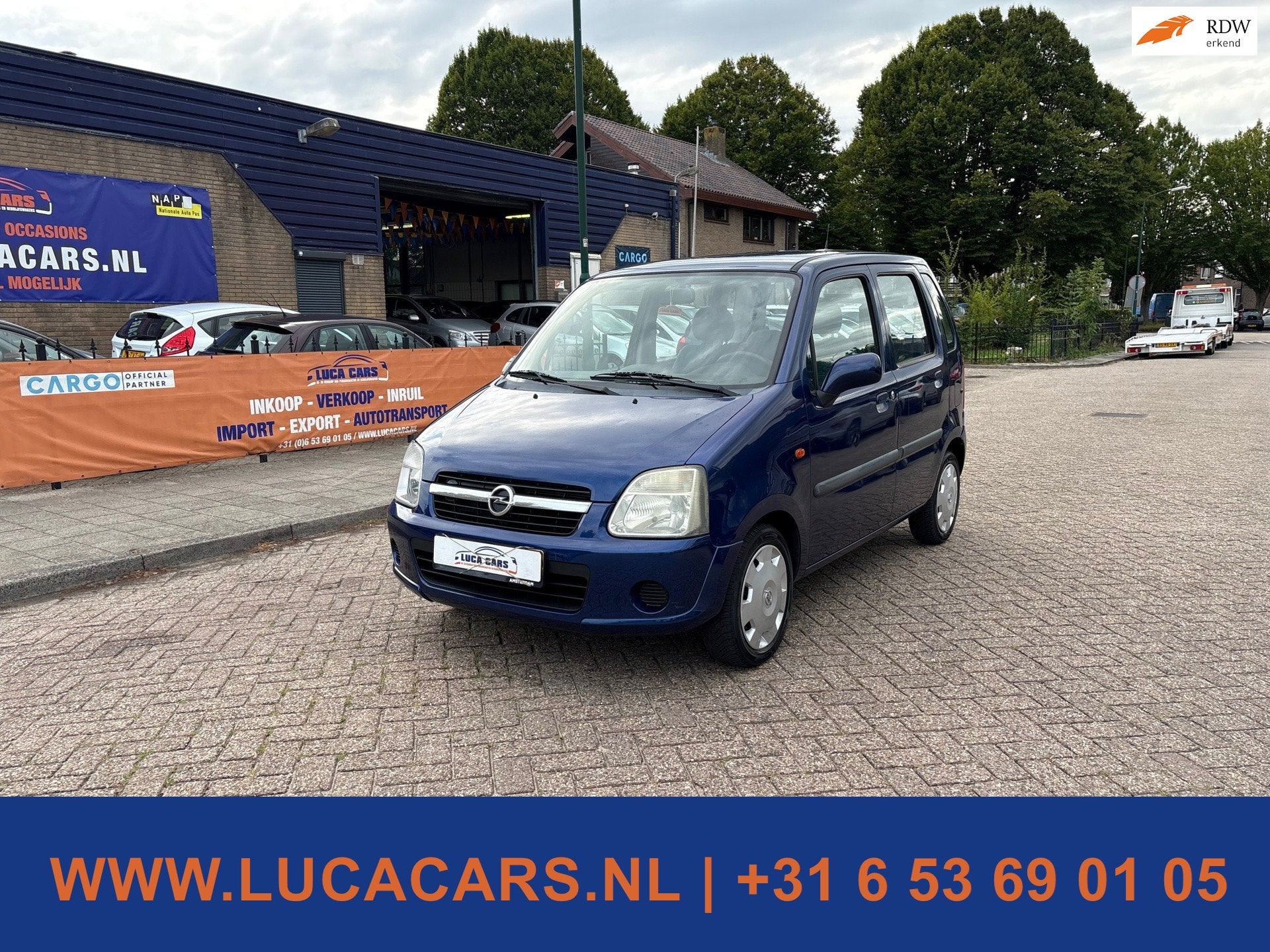 Opel Agila 1.2-16V Flexx cool Airco 2X SLEUTEL + BOEKJES!, Voorwielaandrijving, 4 cilinders, Blauw, 1229 cc