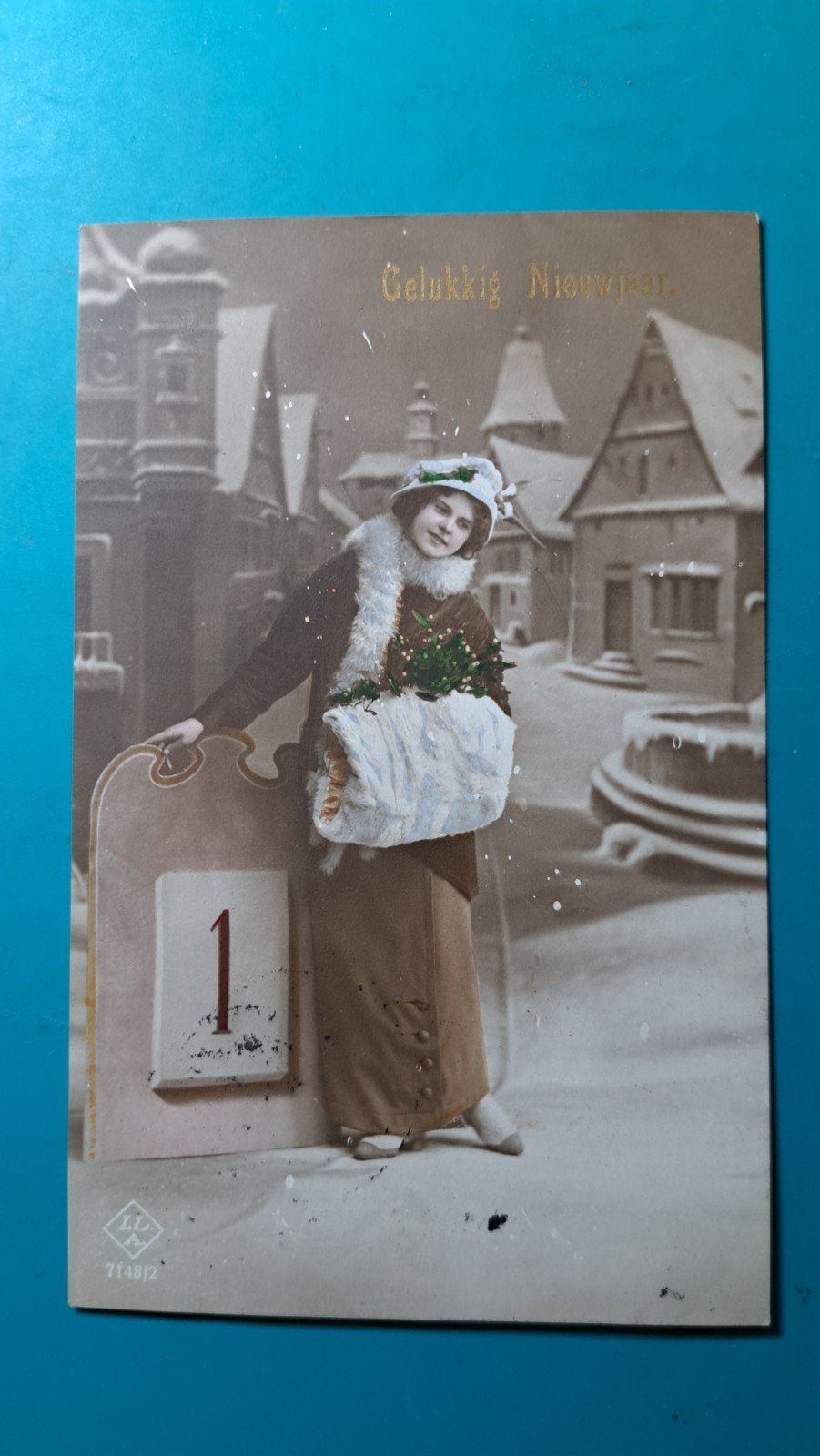 dame, model, bont handmof, belle epoque, Ophalen of Verzenden, Voor 1920, Gelopen, Overige thema's