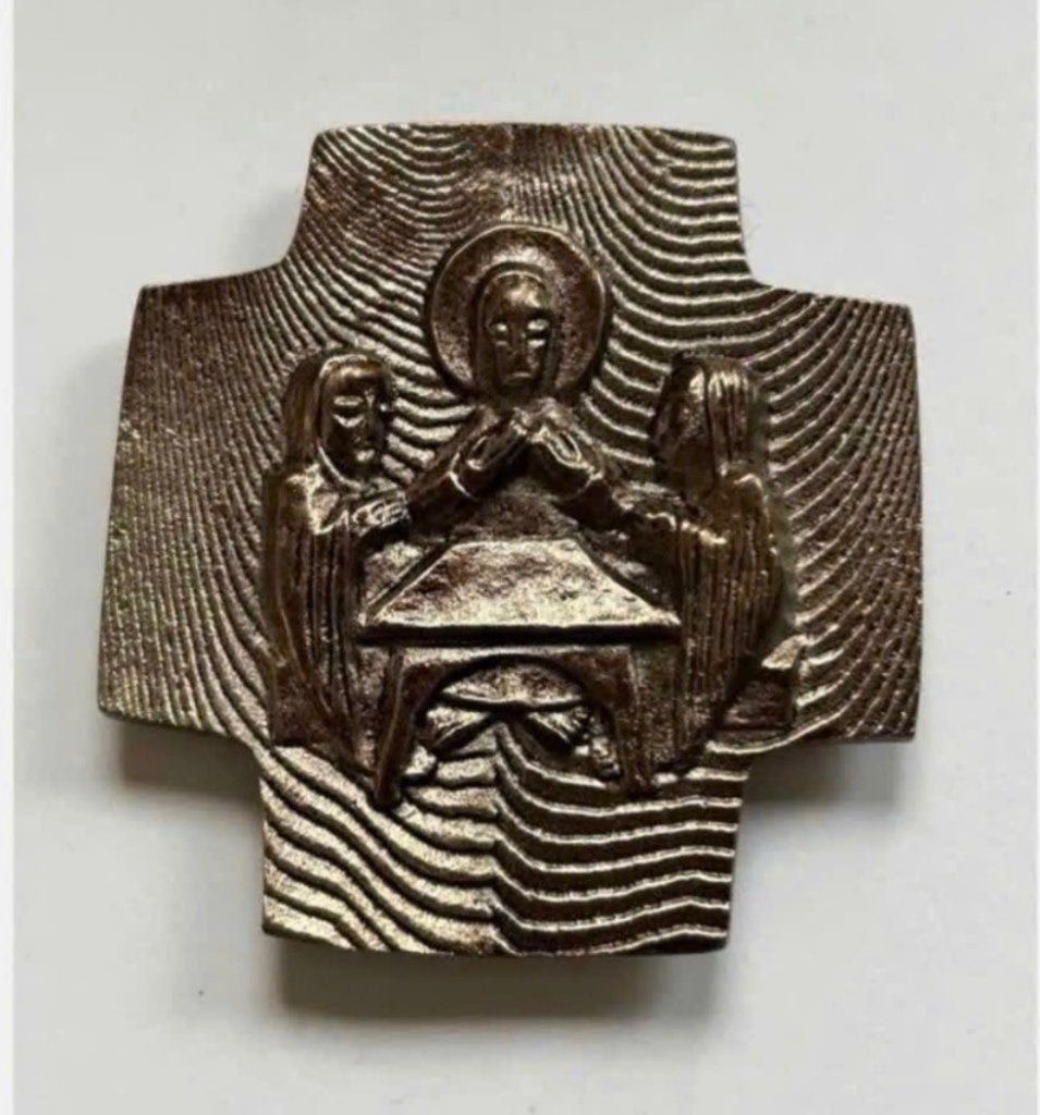 Metalen religieuze plaquette Jezus en discipelen, Ophalen of Verzenden