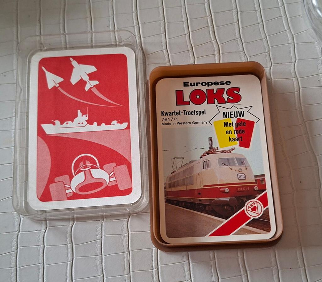 Treinen-Europese Loks Kwintet-Troefspel - Vintage Kaartspel, Ophalen of Verzenden, Zo goed als nieuw, Trein, Overige typen