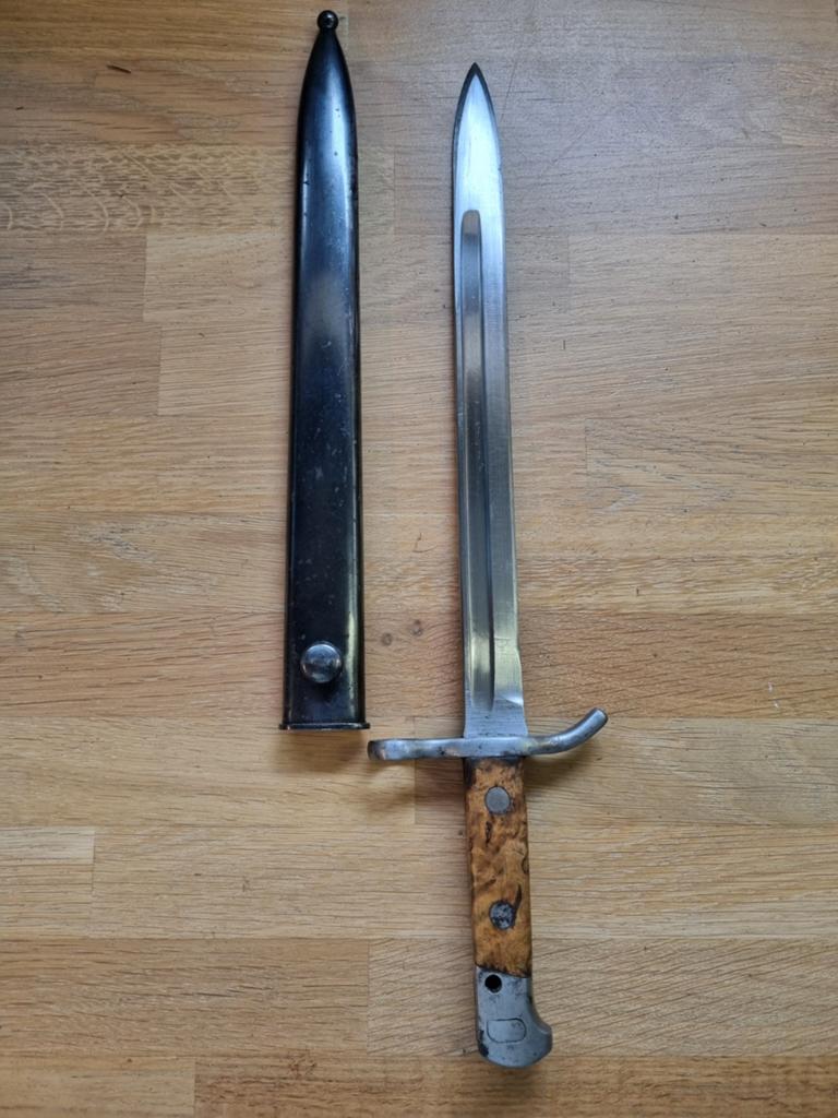 Finse M1928 bajonet, Verzamelen, Militaria | Algemeen, Ophalen of Verzenden, Landmacht, Overige gebieden, Mes of Dolk