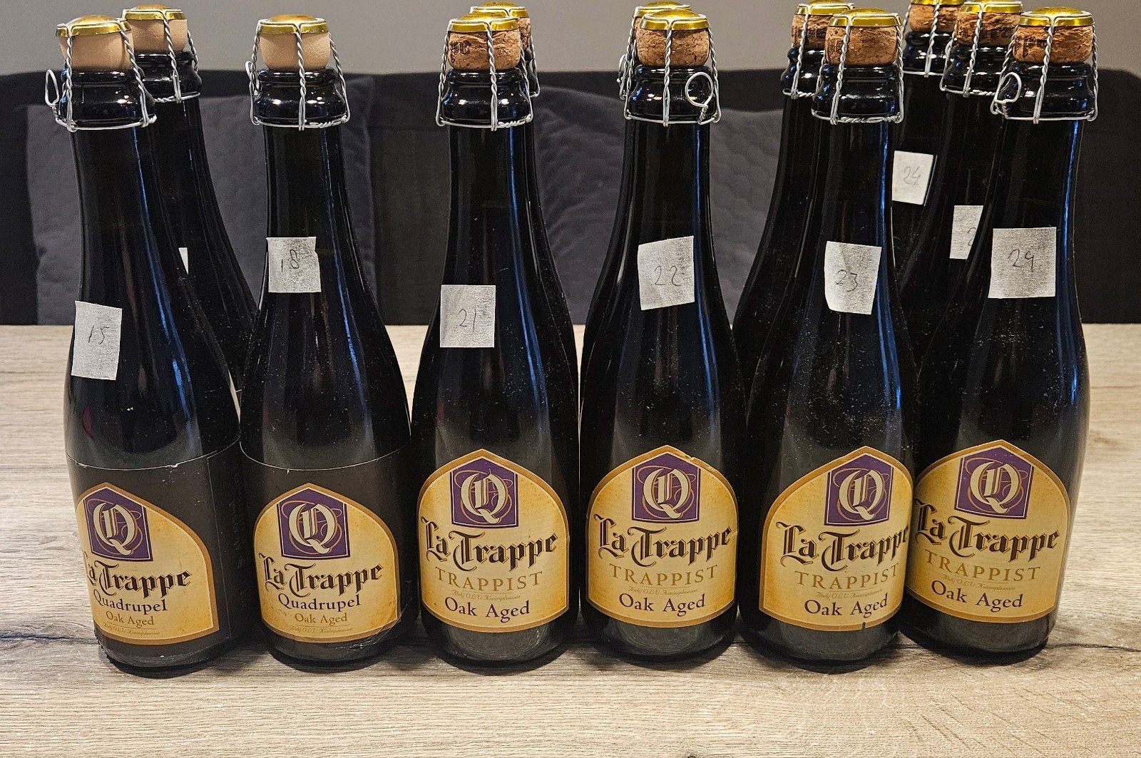 verzameling La Trappe Quadruppel oak Aged 55 flessen, Ophalen, Nieuw, Flesje(s), La Trappe