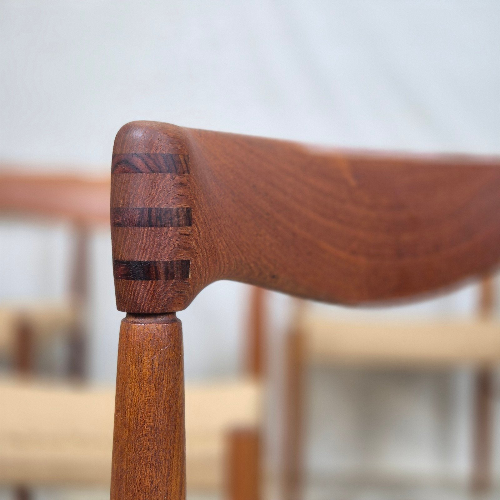 H.W. Klein, Bramin vintage Deense stoelen 60's Mid Century, Ophalen, Bruin, Hout, Zo goed als nieuw