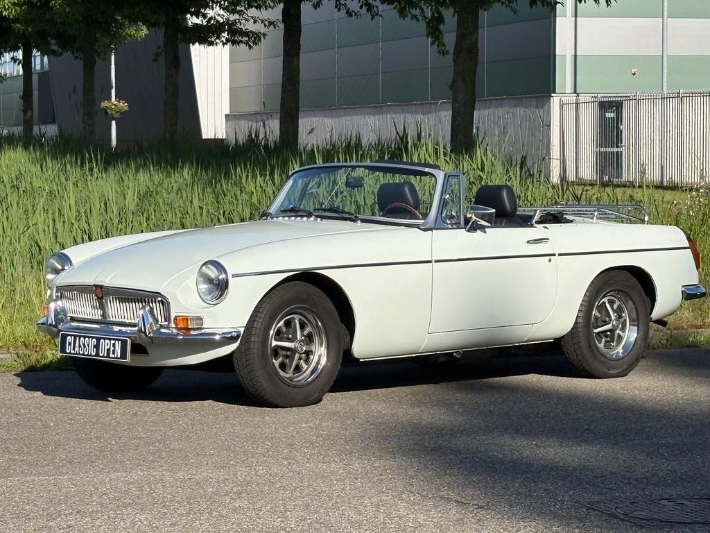 MG MGB, Auto's, MG, Bedrijf, B, Lederen bekleding, Benzine, Cabriolet, Handgeschakeld, Wit, Zwart