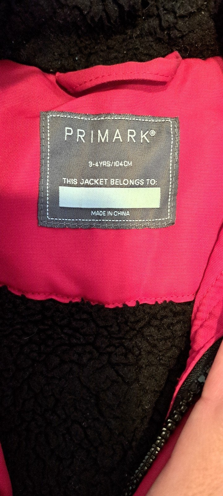 Primark winterjas roze, maat 3-4 jaar (104 cm), Ophalen of Verzenden, Gebruikt, Primark, Jongen