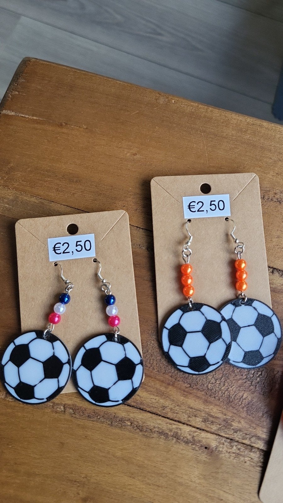 WK Oranje Voetbal oorbellen en armbandjes, Ophalen of Verzenden, Nieuw, Overige materialen