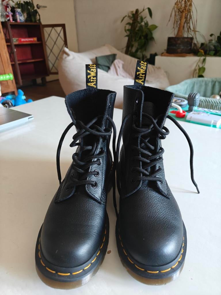 Dr. Martens 1460 maat 37 Pascal Virginia Leer Zwart Laarzen, Ophalen, Zwart, Lage of Enkellaarzen, Dr. Martens