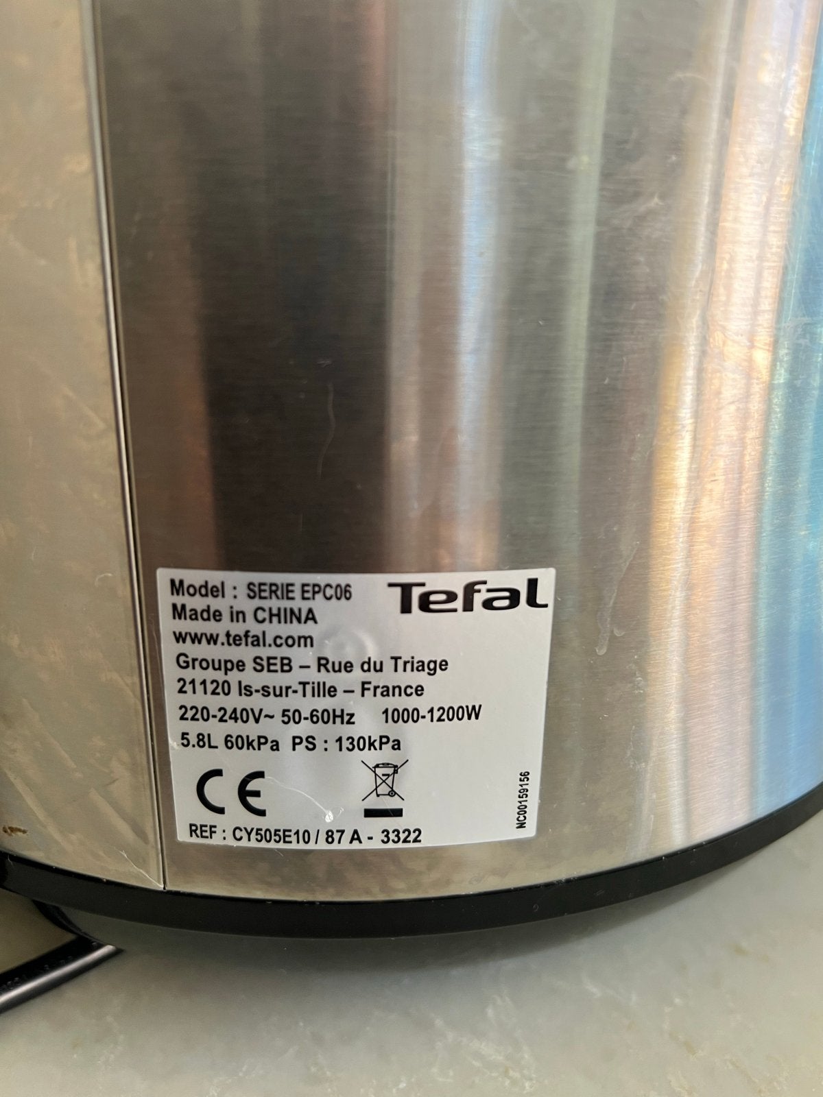 Tefal Multicooker EPC 06 - Zo goed als nieuw, 4 liter of meer, Ophalen of Verzenden, Zo goed als nieuw