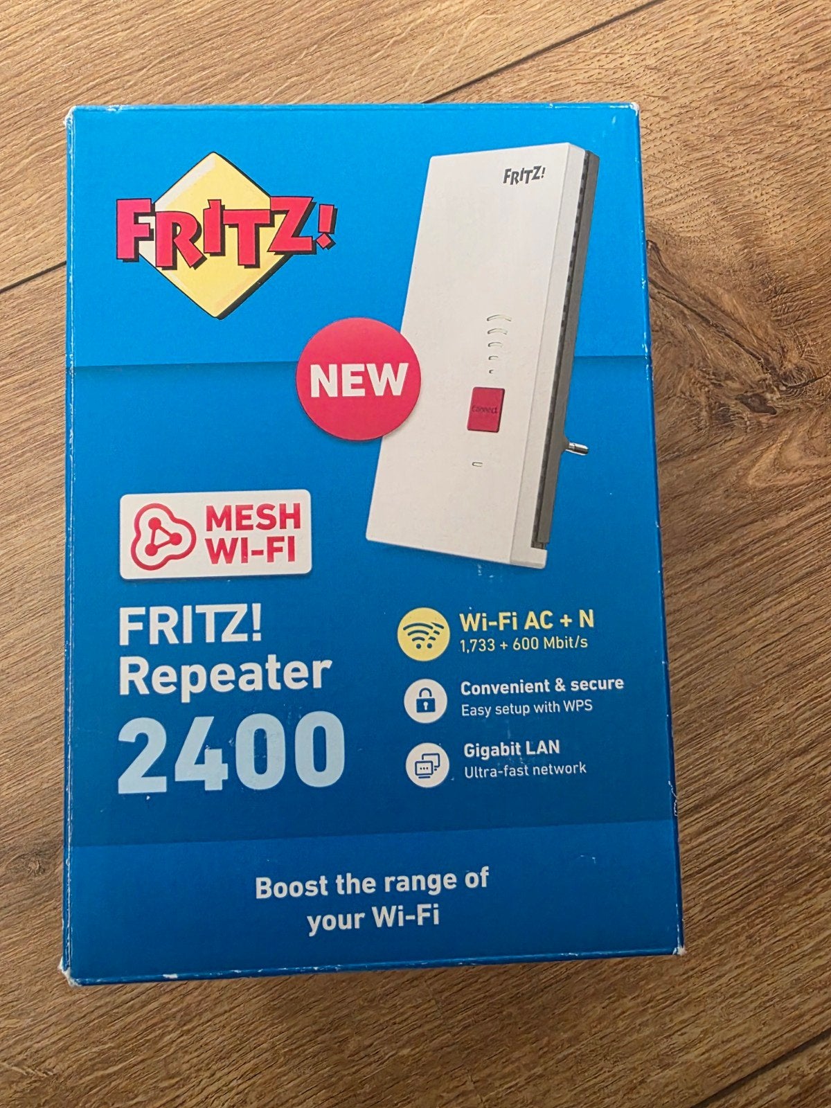 FRITZ! Repeater 2400 - Mesh Wi-Fi Versterker, Ophalen of Verzenden, Zo goed als nieuw, FRITZ!