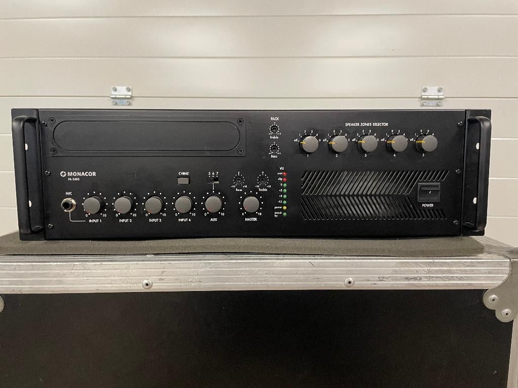 Monacor PA 5480 zone versterker, Muziek en Instrumenten, Ophalen of Verzenden, Zo goed als nieuw