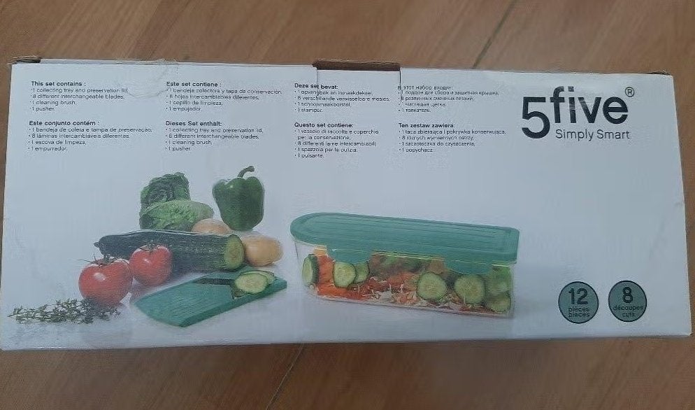 Multisnijder groentesnijder met opvangbak en schijven, Ophalen of Verzenden, Nieuw