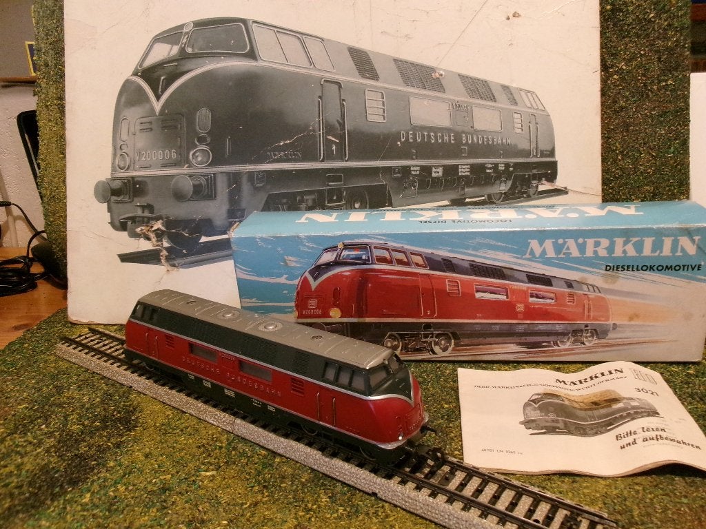 Marklin 3021 1958 V200 versie 3 (A3 plaat) Verzenden kan ook, Ophalen, Wisselstroom, Locomotief, Zo goed als nieuw
