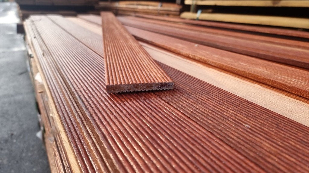 Hardhouten plank / lat 12x90mm met fijn profiel €3,25 per m1, Ophalen, Planken, Nieuw, Hardhout