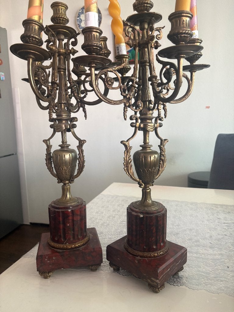 Franse bronzen kandelaren – Napoleon III, Ophalen