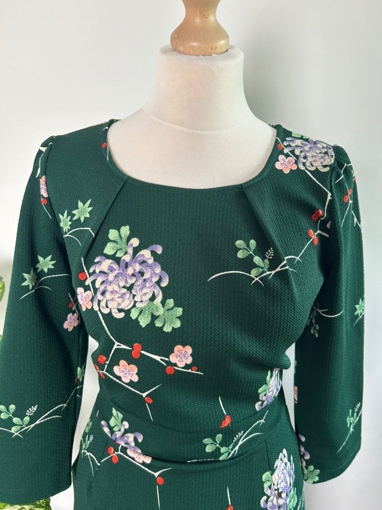 King Louie maat L retro groene mona jurk 3498, Kleding | Dames, Jurken, Maat 42/44 (L), Ophalen of Verzenden, Zo goed als nieuw