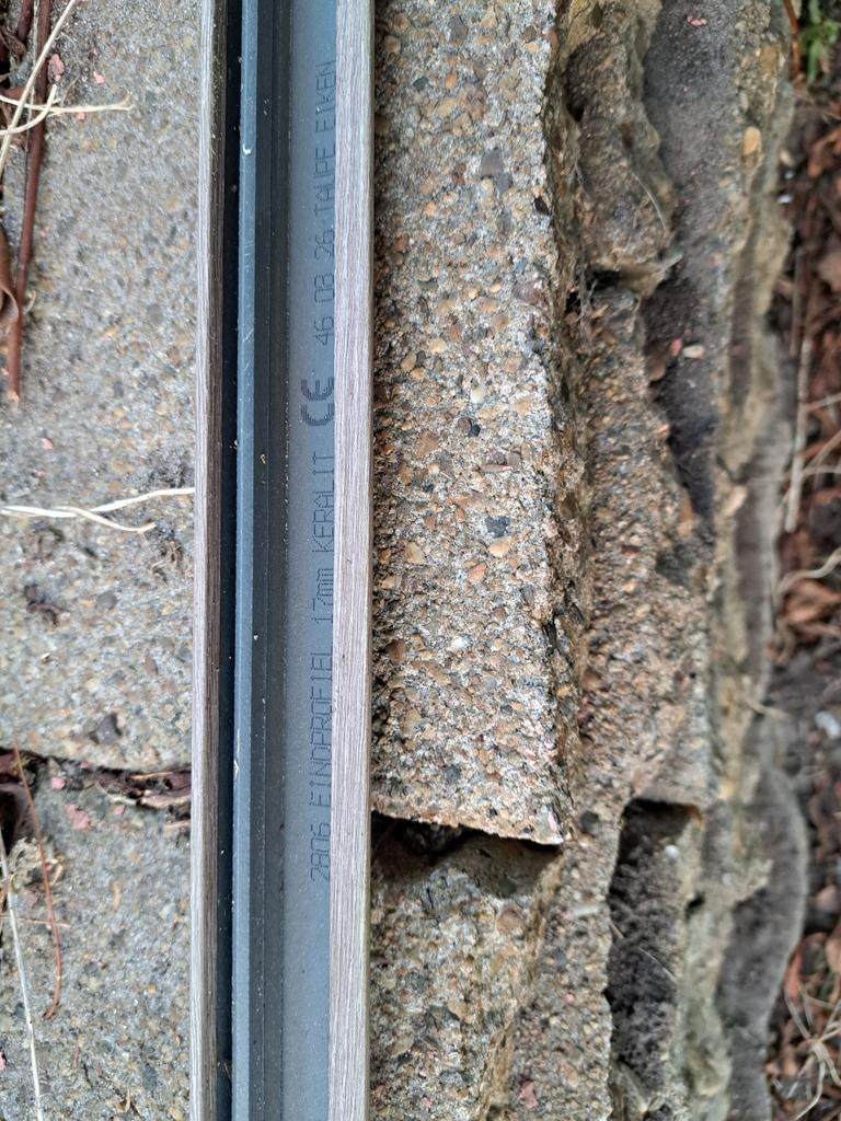 Keralit eindprofiel 17mm 320cm nieuw taupe eiken, Ophalen, Minder dan 25 mm, Eiken, Overige typen