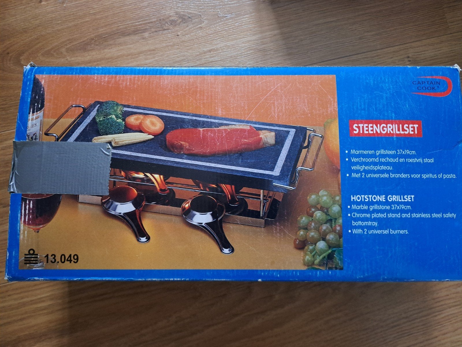 Captain Cook Steengrillset - Marmeren Grillsteen, Overige typen, Nieuw, Ophalen of Verzenden, Zwart