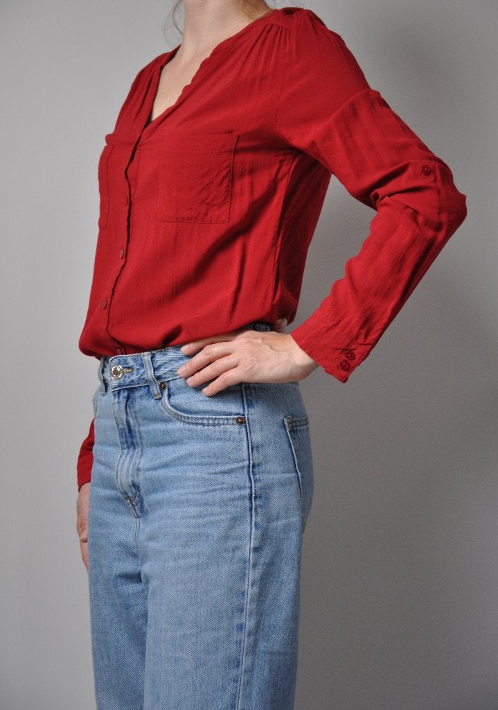blouse 34, Atmoshpere blouse xs, burgundy blouse 34, Atmosphere, Nieuw, Ophalen of Verzenden, Maat 34 (XS) of kleiner