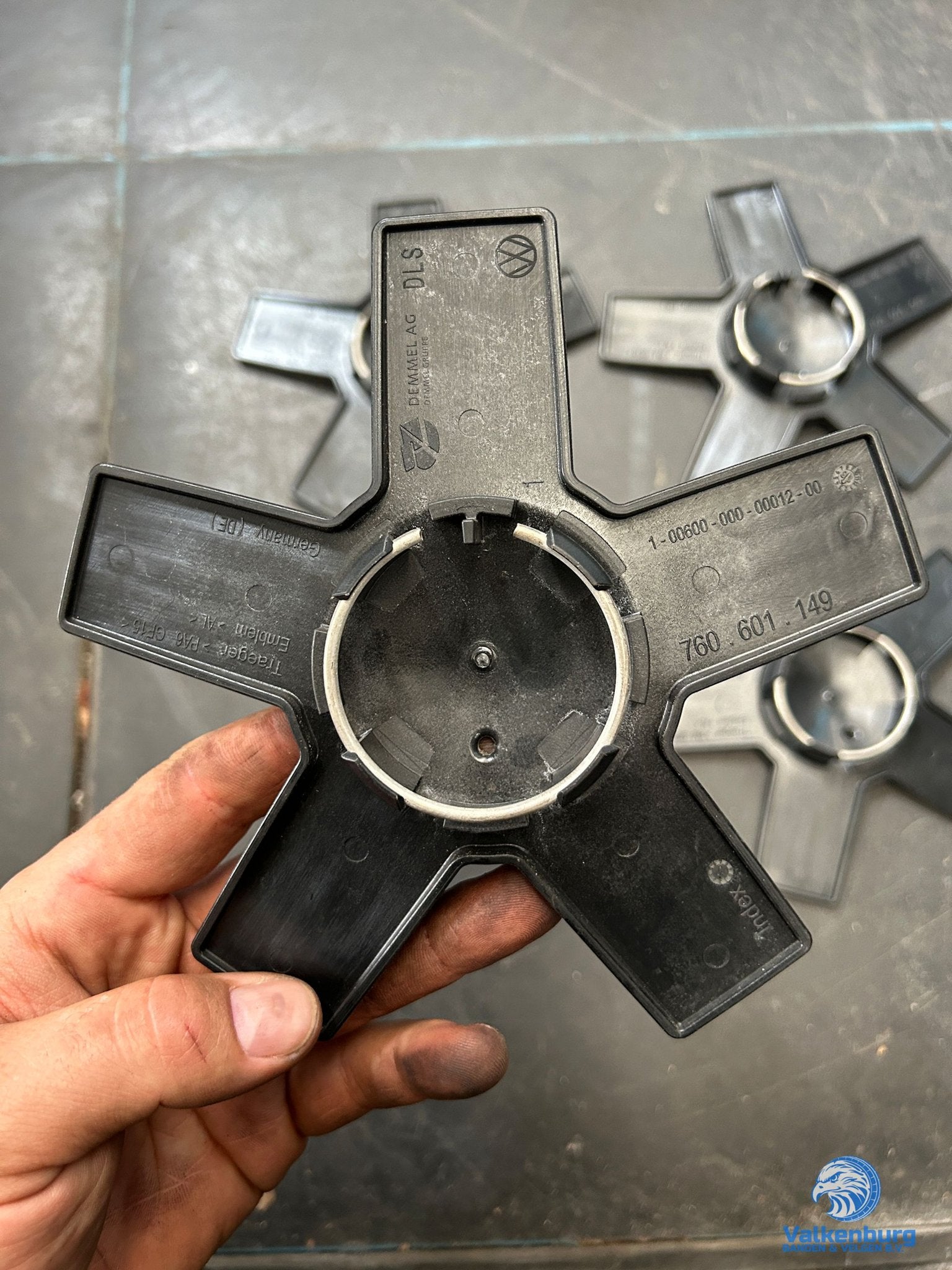 ORIGINELE VW Touareg naafkap naafdop set zwart chroom, Gebruikt, -, Verzenden, -