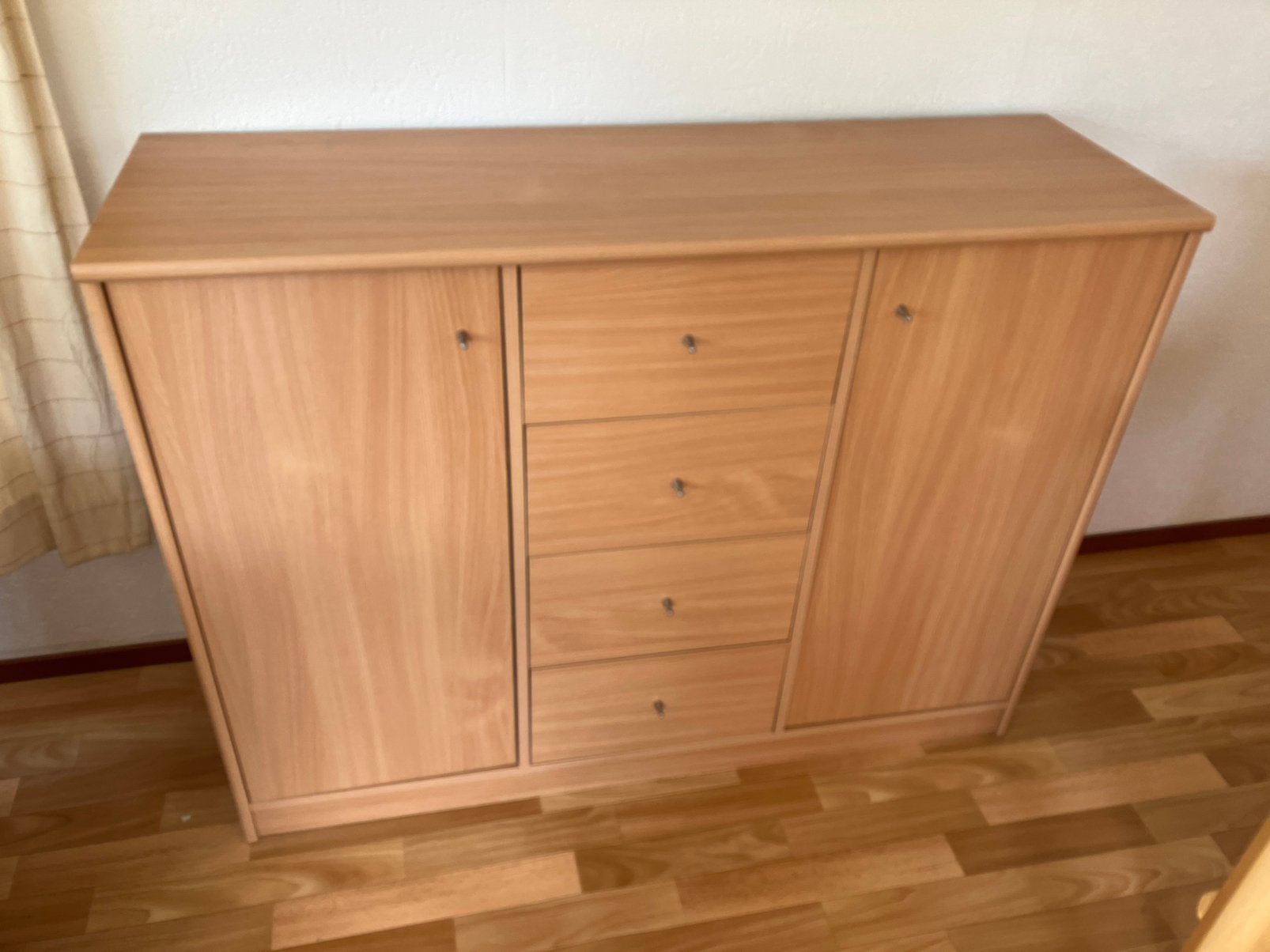 Dressoir compact beuken fineer, Ophalen, Gebruikt, 25 tot 50 cm, Met deur(en)