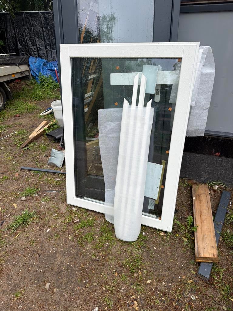 Nieuw draairaam met Dubbelglas - 790 x 1347 mm, Ophalen, Gevelraam of Ruit, 80 tot 120 cm, Nieuw