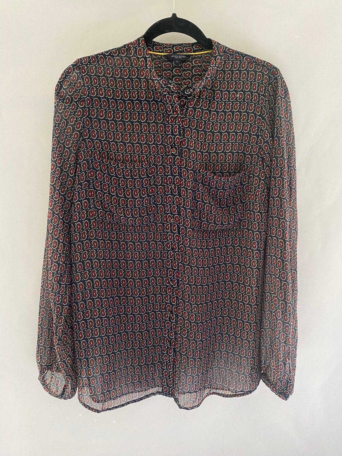 Tommy Hilfiger paisley blouse | Maat S / 36 |, Kleding | Dames, Blouses en Tunieken, Ophalen of Verzenden, Zo goed als nieuw, Maat 36 (S)