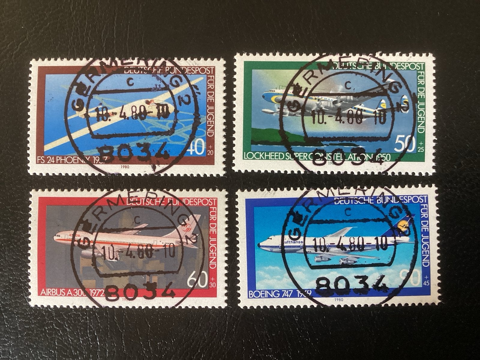 Duitse postzegels serie 1040/1043 gebruikt, Ophalen of Verzenden, Overige landen, Gestempeld