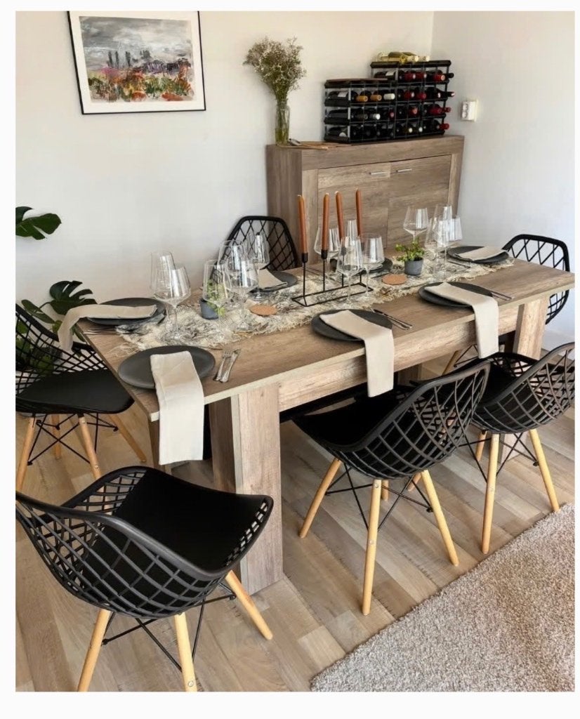 Meubella Sonia model dinner table, Ophalen, Kunststof, 50 tot 100 cm, Zo goed als nieuw