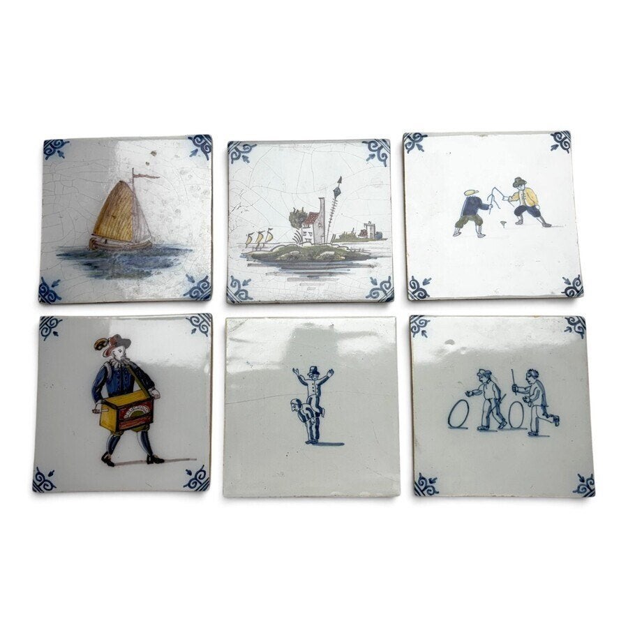 Lot Makkum Tichelaar tegels (13x), Ophalen of Verzenden