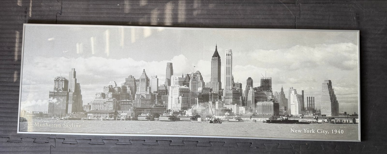 New York City Skyline Manhattan, 1940, Ophalen, Gebruikt, 125 cm of meer, Foto of Poster