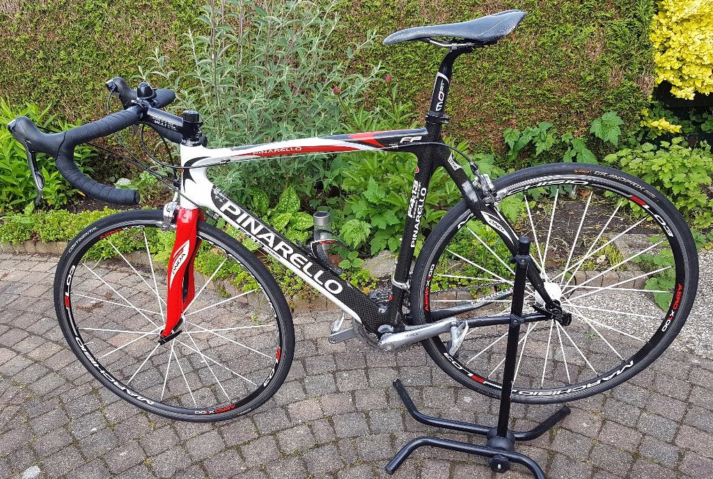 Pinarello F4:13 Carbon frame  Dura Ace 2 x 10 speed, Gebruikt, Carbon, Velgrem, 15 tot 20 versnellingen