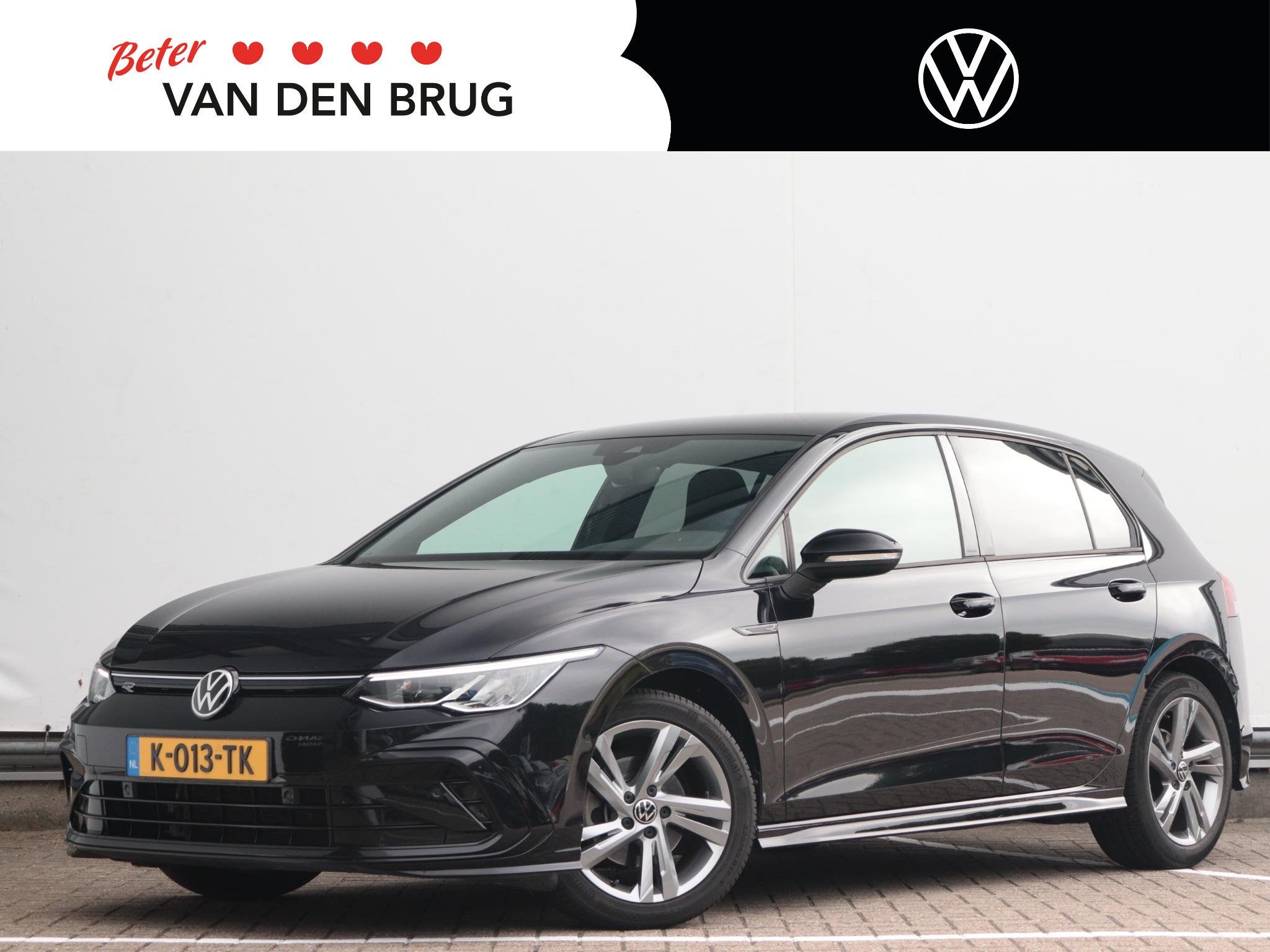Volkswagen Golf 1.5 TSI R-Line | Trekhaak afneembaar | Side, Auto's, Voorwielaandrijving, Euro 6, 4 cilinders, Zwart