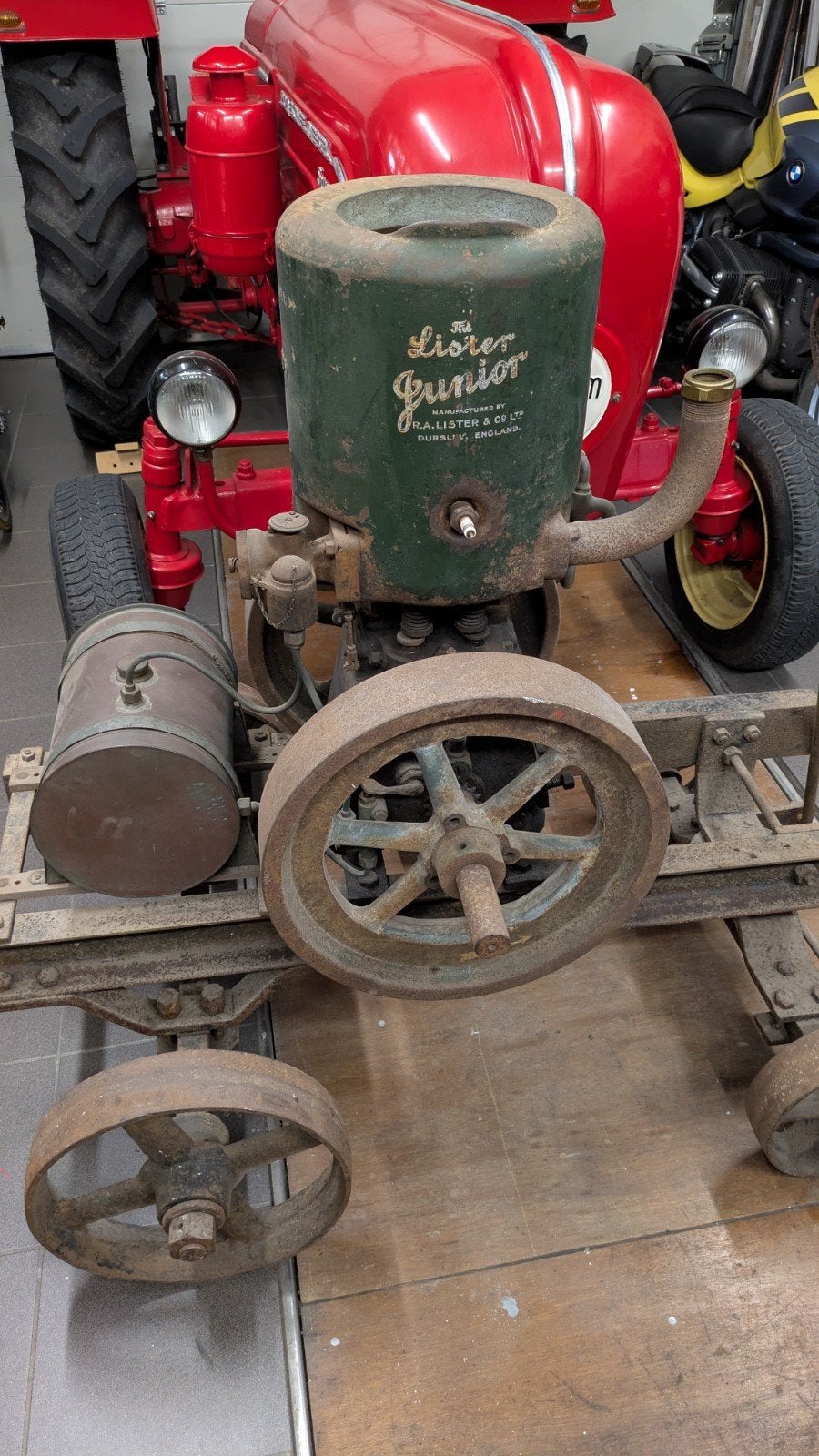 Lister stationaire Motor met prachtig onderstel, Doe-het-zelf en Verbouw, Motoren, Ophalen, Elektromotor