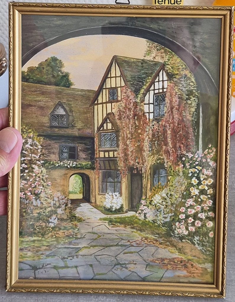 Prachtig schilderijtje - gesigneerd en gedateerd 1936, Antiek en Kunst, Ophalen of Verzenden