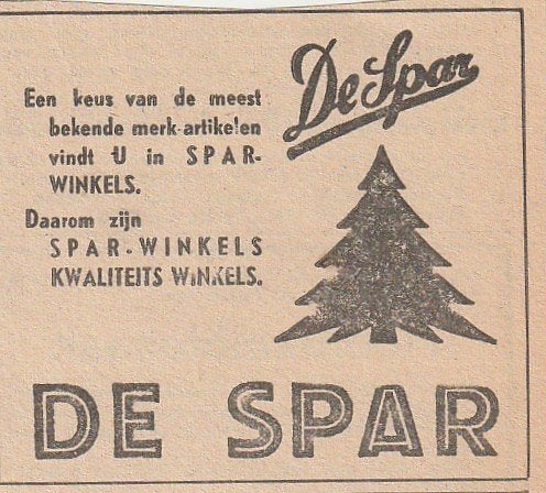 Retro reclame 1946 De Spar supermarkt na-oorlogs kwaliteit, Verzenden, Overige typen