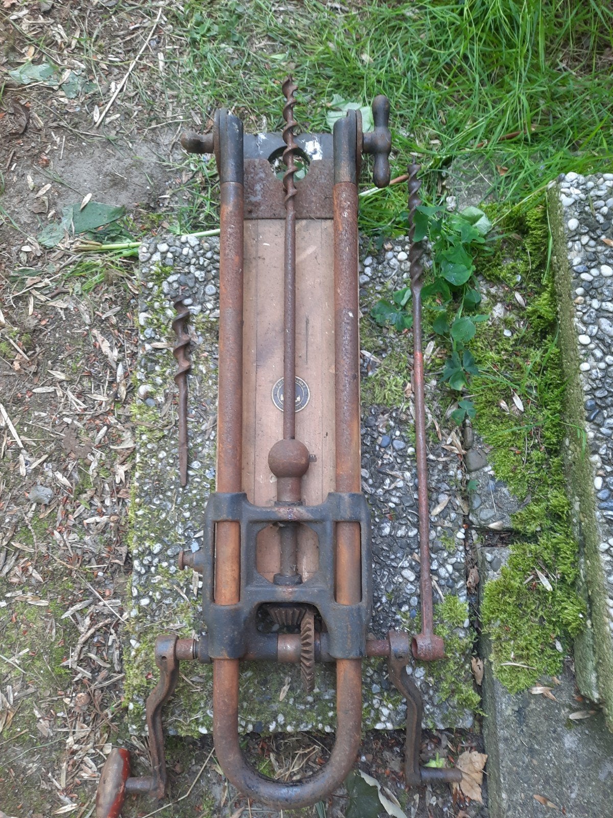 Antieke handboor met ankerlogo - Paul Rohrer, Antiek en Kunst, Antiek | Gereedschap en Instrumenten, Ophalen