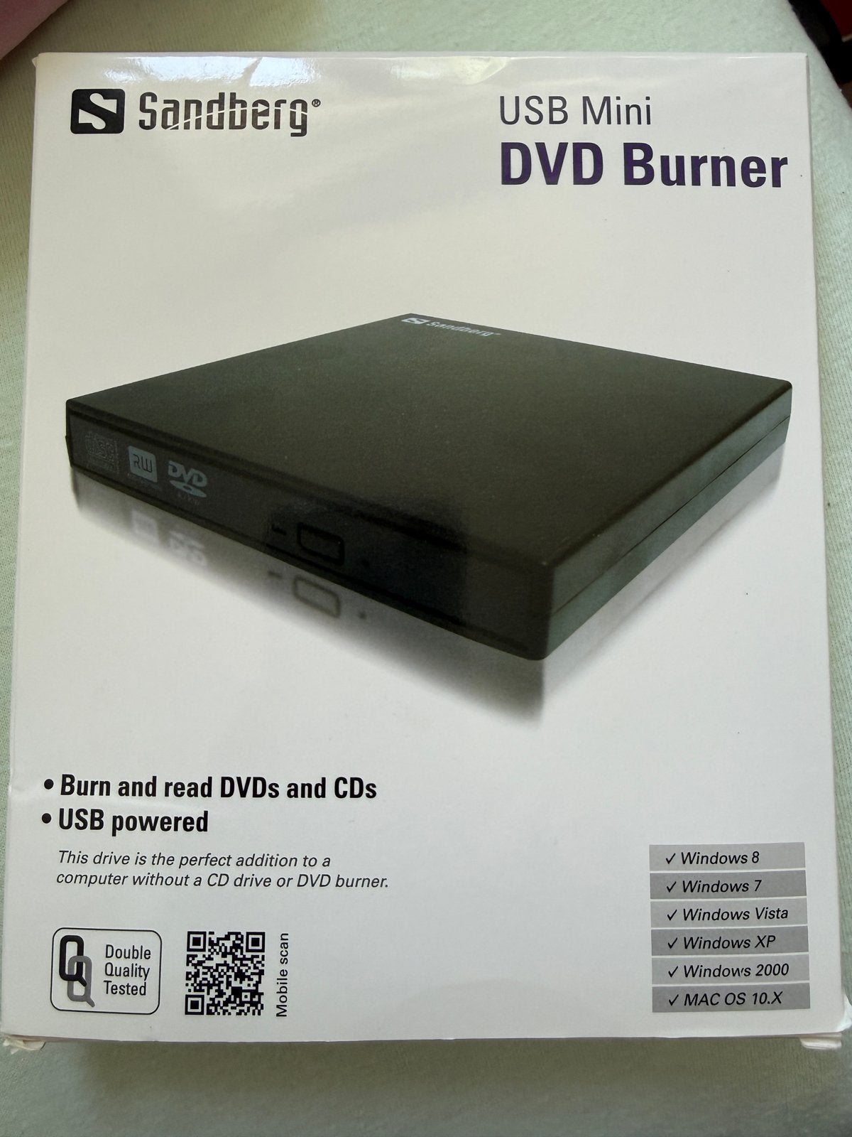 Sandberg USB Mini DVD Brander - Nieuw in doos, Computers en Software, Optische drives, Nieuw, Ophalen of Verzenden, Extern, Cd