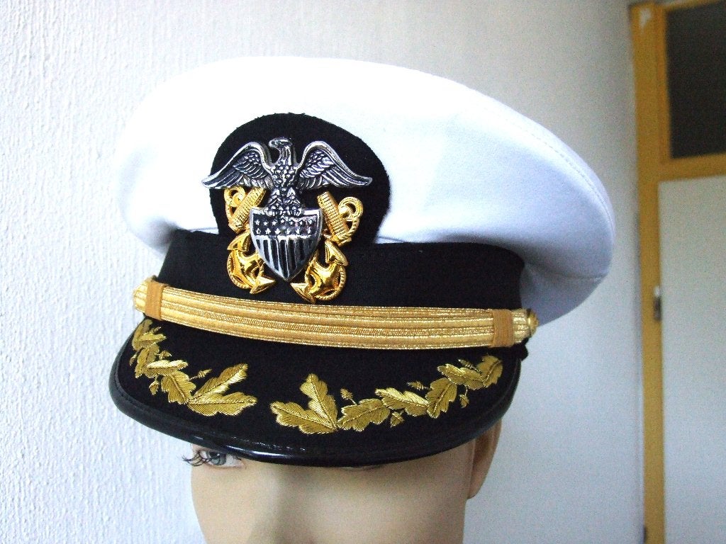 Pet,Kepie,USN,US,Navy,Captain,Kapitein, Verzenden, Marine, Amerika, Helm of Baret
